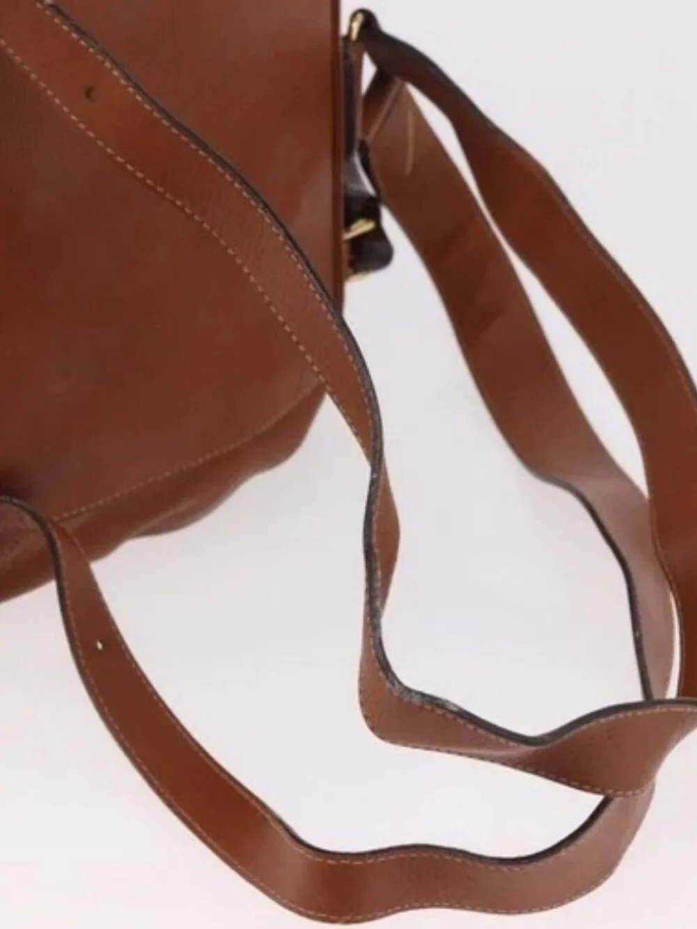 GUCCI Bamboo Backpack Leather Brown Gold 003 58 0016 Auth bs35671